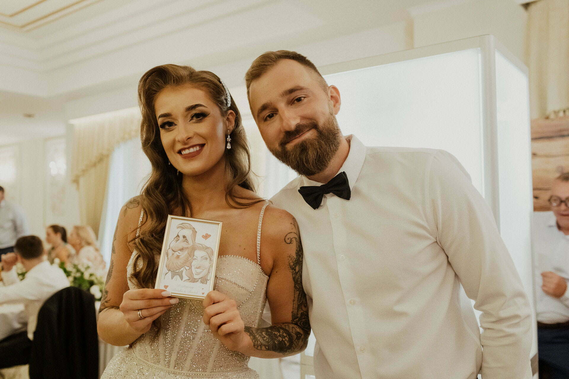 karykatura na weselu - atrakcje ślubne